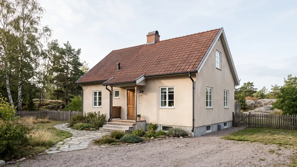 Illustration av en svensk villa.